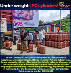 18 domestic cylinders seized